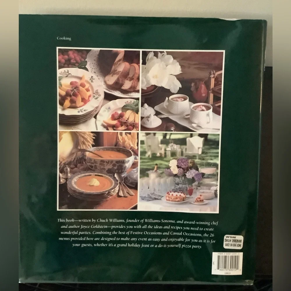 Williams-Sonoma Complete Book of Entertaining & Cookbook, hardcover.
